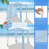 NNECW Foldable and Portable Beach Canopy with Sun Protection for Beach and Patio-Navy