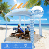 NNECW Foldable and Portable Beach Canopy with Sun Protection for Beach and Patio-Navy
