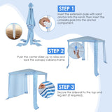 NNECW Foldable and Portable Beach Canopy with Sun Protection for Beach and Patio-Navy