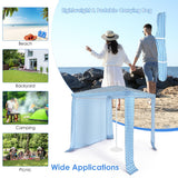 NNECW Foldable and Portable Beach Canopy with Sun Protection for Beach and Patio-Navy