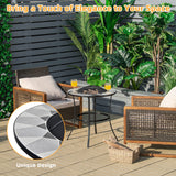 NNECW Outdoor Round Fire Pit Table with Mesh Screen Lid & Fire Poker