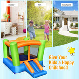 NNECW Inflatable Bounce House with Jumping Area & Slide without Air Blower