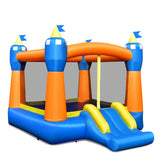 NNECW Inflatable Bounce House with Slide & Basketball Rim without Air Blower