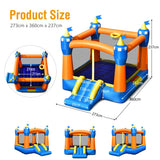 NNECW Inflatable Bounce House with Slide & Basketball Rim without Air Blower