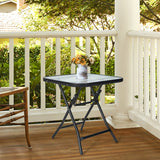 NNECW Folding Coffee Table with Tempered Glass Tabletop