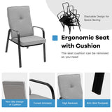 NNECW 6 Pieces Patio Dining Set with Umbrella & Stackable Chairs