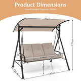 NNECW Outdoor Swing Chair with Adjustable Canopy for Garden