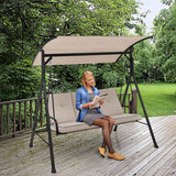 NNECW Outdoor Swing Chair with Adjustable Canopy for Garden