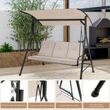 NNECW Outdoor Swing Chair with Adjustable Canopy for Garden