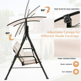 NNECW Outdoor Swing Chair with Adjustable Canopy for Garden