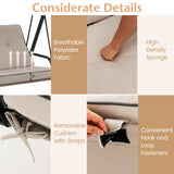 NNECW Outdoor Swing Chair with Adjustable Canopy for Garden