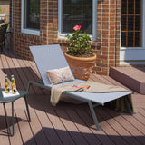 NNECW 6-Position Outdoor Adjustable Chaise Lounge Chair for Poolside & Backyard