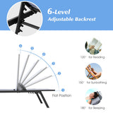 NNECW 6-Position Outdoor Adjustable Chaise Lounge Chair for Poolside & Backyard