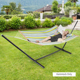 NNECW  Outdoor Portable Quilted Fabric Hammock with Detachable Pillow without Stand-Yellow