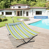 NNECW  Outdoor Portable Quilted Fabric Hammock with Detachable Pillow without Stand-Yellow