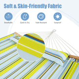 NNECW  Outdoor Portable Quilted Fabric Hammock with Detachable Pillow without Stand-Yellow