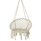 NNECW Hammock Swing with Macrame Design and LED Lights for Living Room/Patio
