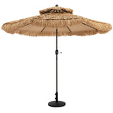 NNECW Thatched Tiki Umbrella with 8 Ribs &Tilt Adjustment for Beach