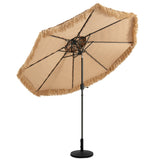 NNECW Thatched Tiki Umbrella with 8 Ribs &Tilt Adjustment for Beach
