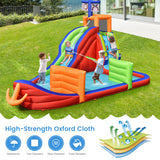 NNECW 6-in-1 Inflatable Waterslide with Long Slide