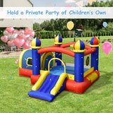 NNECW 5 in 1 Inflatable Jumping Castle with Slide for Kids without Blower