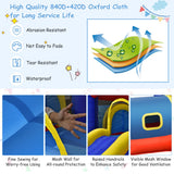 NNECW 5 in 1 Inflatable Jumping Castle with Slide for Kids without Blower