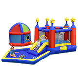 NNECW Kids Inflatable Bouncy House with Double Basketball Hoops without Blower