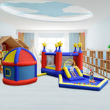 NNECW Kids Inflatable Bouncy House with Double Basketball Hoops