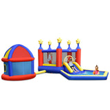 NNECW Kids Inflatable Bouncy House with Double Basketball Hoops without Blower