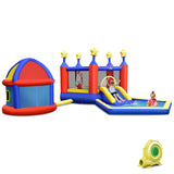 NNECW Kids Inflatable Bouncy House with Double Basketball Hoops