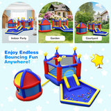 NNECW Kids Inflatable Bouncy House with Double Basketball Hoops