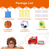 NNECW Firefighting-Themed Kids Water Slide with Splash Pool & Blower