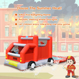 NNECW Firefighting-Themed Kids Water Slide with Splash Pool without Blower