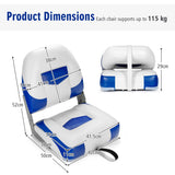 NNECW Set of 2 Deluxe Folding Boat Seats for Fishing Boats & Yachts