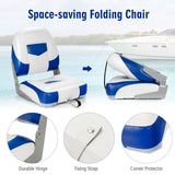 NNECW Set of 2 Deluxe Folding Boat Seats for Fishing Boats & Yachts