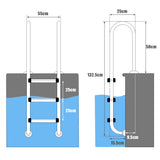 NNECW 3-Step Swimming Pool Ladder with Anti-Slip Steps for In-Ground Pool