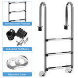 NNECW 3-Step Swimming Pool Ladder with Anti-Slip Steps for In-Ground Pool