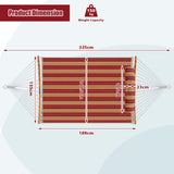 NNECW Outdoor Hammock with Detachable Pillow for Patio & Beach Red
