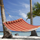 NNECW Outdoor Hammock with Detachable Pillow for Patio & Beach Red
