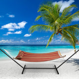 NNECW Outdoor Hammock with Detachable Pillow for Patio & Beach Red