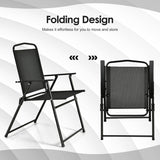 NNECW 6 Pieces Patio Furniture Set with Umbrella for Lawn &amp Deck &amp Poolside-Black