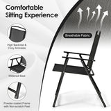 NNECW 6 Pieces Patio Furniture Set with Umbrella for Lawn &amp Deck &amp Poolside-Black