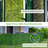 NNECW Expandable Artificial Privacy Fence Screen with Flowers for Balcony/ Garden/ Backyard