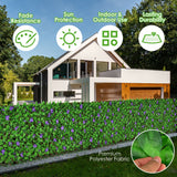 NNECW Expandable Artificial Privacy Fence Screen with Flowers for Balcony/ Garden/ Backyard