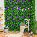 NNECW Expandable Artificial Privacy Fence Screen with Flowers for Balcony/ Garden/ Backyard