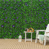 NNECW Expandable Artificial Privacy Fence Screen with Flowers for Balcony/ Garden/ Backyard