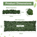 NNECW Artificial Hedge Fence with Faux Ivy Leaves &amp Zip Tie for Garden &amp Yard-1 piece
