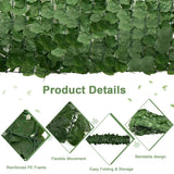 NNECW Artificial Hedge Fence with 24 Pieces Faux Ivy Panels for Decor