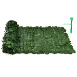 NNECW Artificial Hedge Fence with Faux Ivy Leaves &amp Zip Tie for Garden &amp Yard-1 piece