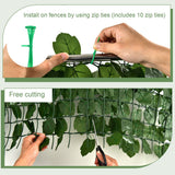 NNECW Artificial Hedge Fence with 24 Pieces Faux Ivy Panels for Decor